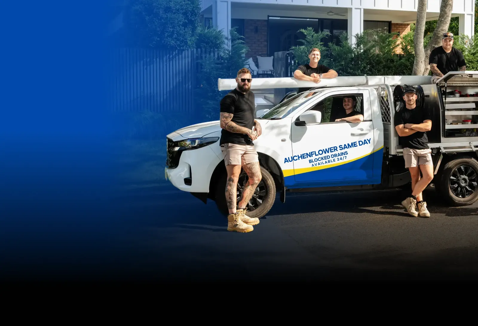 Auchenflower Same Day Blocked Drains team with the ute